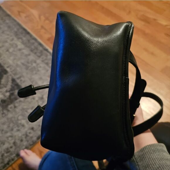 Coach Vintage Black Leather Daypack (Style No. 9960) - Picture 12 of 15